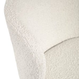 Harper 65cm Boucle Fabric Kitchen Bar Stool in White
