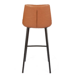 Kace Leatherette Kitchen Bar Stool in Rust
