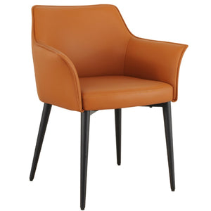 Enzo Leatherette Dining Chair in Tan