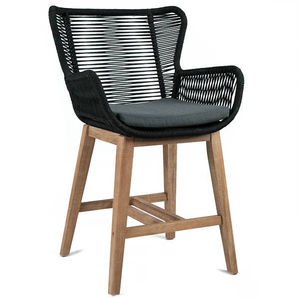 Krew Rope Bar Stool in Black Marc & Main
