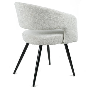 Leon Boucle Fabric Dining Chair in Sand