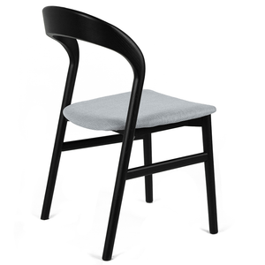 Roland Fabric Dining Chair in Black/Grey