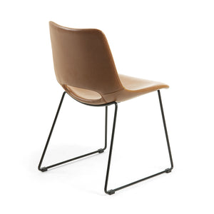 Kye Leatherette Dining Chair in Rust