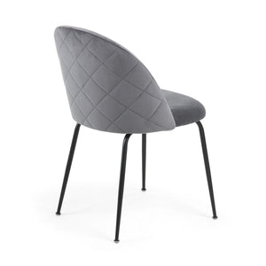 Marcel Velvet Dining Chair in Black/Grey