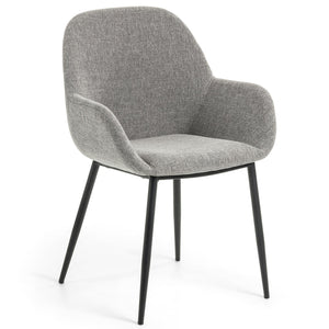 Markus Fabric Dining Chair in Light Grey