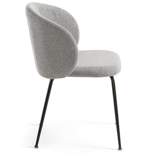 Ariana Fabric Dining Chair in Light Grey