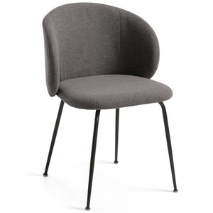Ariana Fabric Dining Chair in Dark Grey
