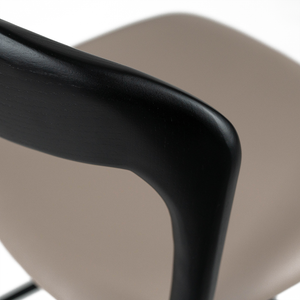 Amara Leatherette Dining Chair in Black/Light Grey