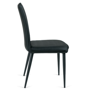 Carson Leatherette Dining Chair in Black