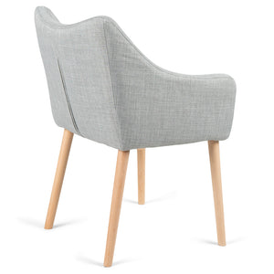 Donovan Fabric Dining Chair in Grey