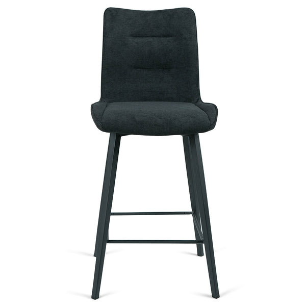 Hayes Fabric Kitchen Bar Stool in Dark Grey Marc & Main