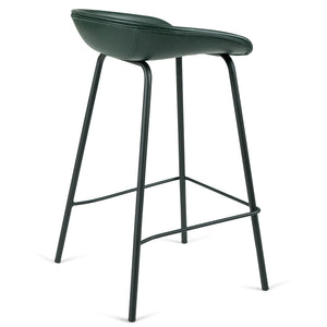 Zac Leatherette Kitchen Bar Stool in Forest