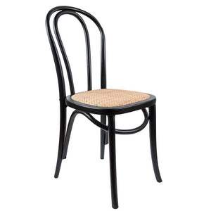 Carlton Rattan Dining Chair in Black