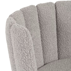 Josie Boucle Fabric Dining Chair in Grey