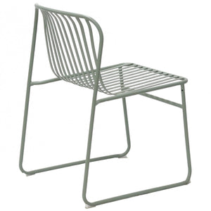 Amos Steel Dining Chair in Green