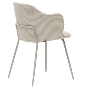 Kelly Corduroy Dining Chair in Beige