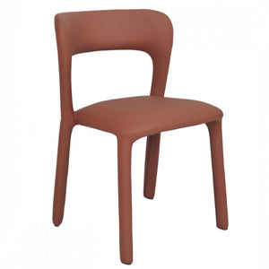 Fallon Leatherette Dining Chair in Tan