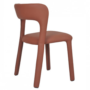 Fallon Leatherette Dining Chair in Tan