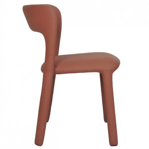 Fallon Leatherette Dining Chair in Tan