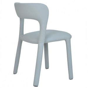 Fallon Leatherette Dining Chair in Grey