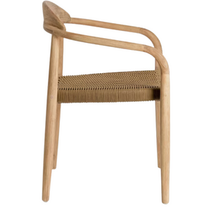 Finley Acacia Wood Dining Chair in Brown