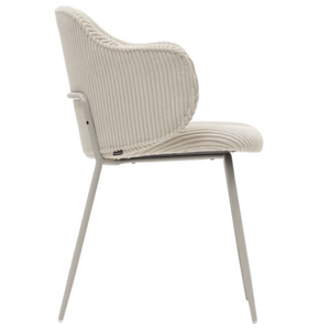 Kelly Corduroy Dining Chair in Beige