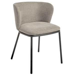 Harper Fabric Dining Chair in Brown