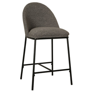 Carter Boucle Fabric Kitchen Bar Stool in Grey