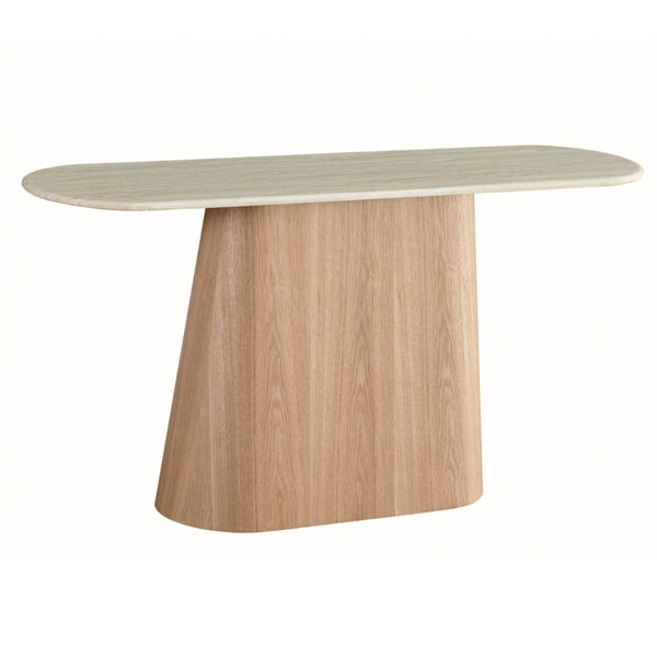 Nolan 150cm Console Table in Natural/Travertine - Marc & Main