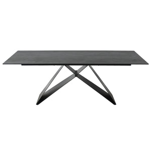 Luna 210cm Fixed Dining Table in Shadow Grey