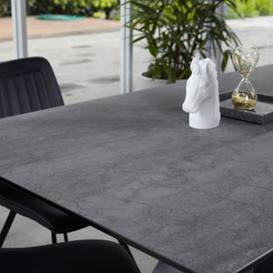 Luna 210cm Fixed Dining Table in Shadow Grey