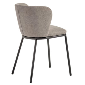 Harper Fabric Dining Chair in Brown