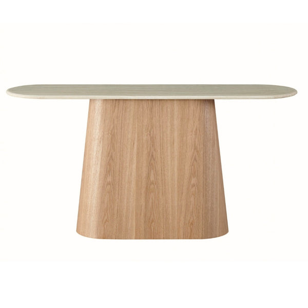 Nolan 150cm Console Table in Natural/Travertine - Marc & Main