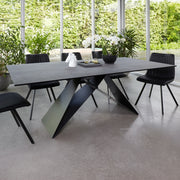 Luna 210cm Fixed Dining Table in Shadow Grey