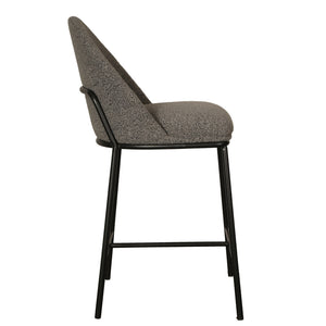 Carter Boucle Fabric Kitchen Bar Stool in Grey