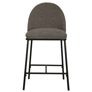 Carter Boucle Fabric Kitchen Bar Stool in Grey