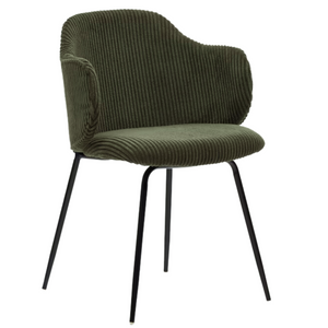 Kelly Corduroy Dining Chair in Green