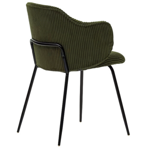 Kelly Corduroy Dining Chair in Green