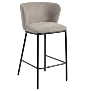 Harper 65cm Fabric Kitchen Bar Stool in Brown