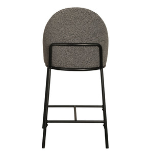 Carter Boucle Fabric Kitchen Bar Stool in Grey