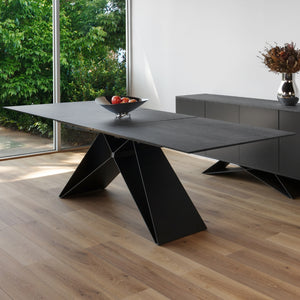 Luna 180-240cm Extendable Dining Table in Shadow Grey