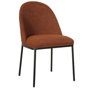 Carter Boucle Fabric Dining Chair in Terracotta