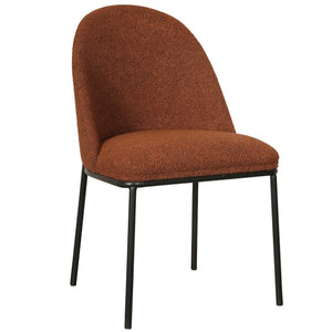 Carter Boucle Fabric Dining Chair in Terracotta