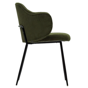 Kelly Corduroy Dining Chair in Green