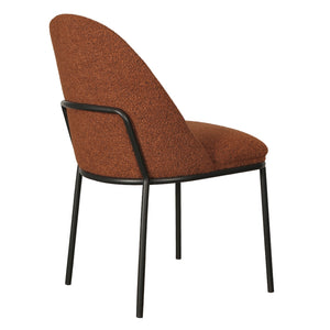 Carter Boucle Fabric Dining Chair in Terracotta