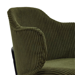 Kelly Corduroy Dining Chair in Green