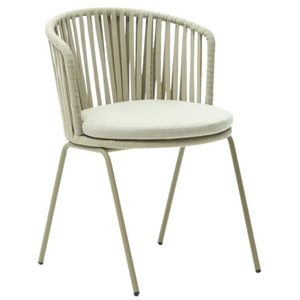 Albin Rope Dining Chair in Pastel Green