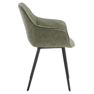 Colton Leatherette Dining Chair in Green