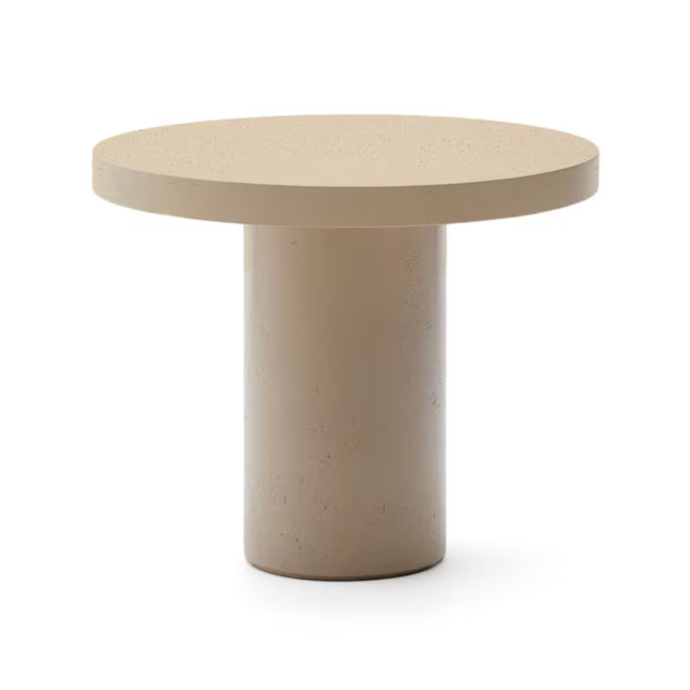 Zeke 90cm Cement Dining Table in Beige
