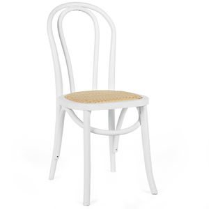 Carlton Rattan Dining Chair in White